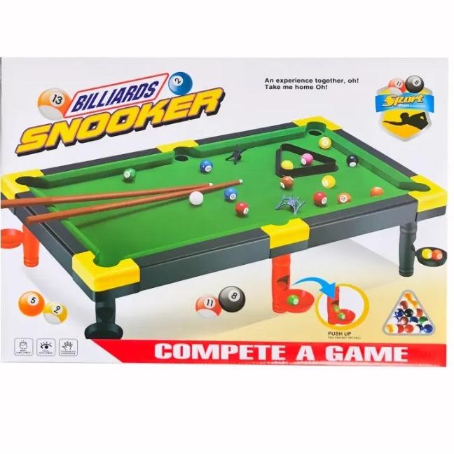 Mini Billiards & Pool Table Set for Game Night with Compact Size, Authentic Design and All Accessories Included - Great for Kids and Family 0