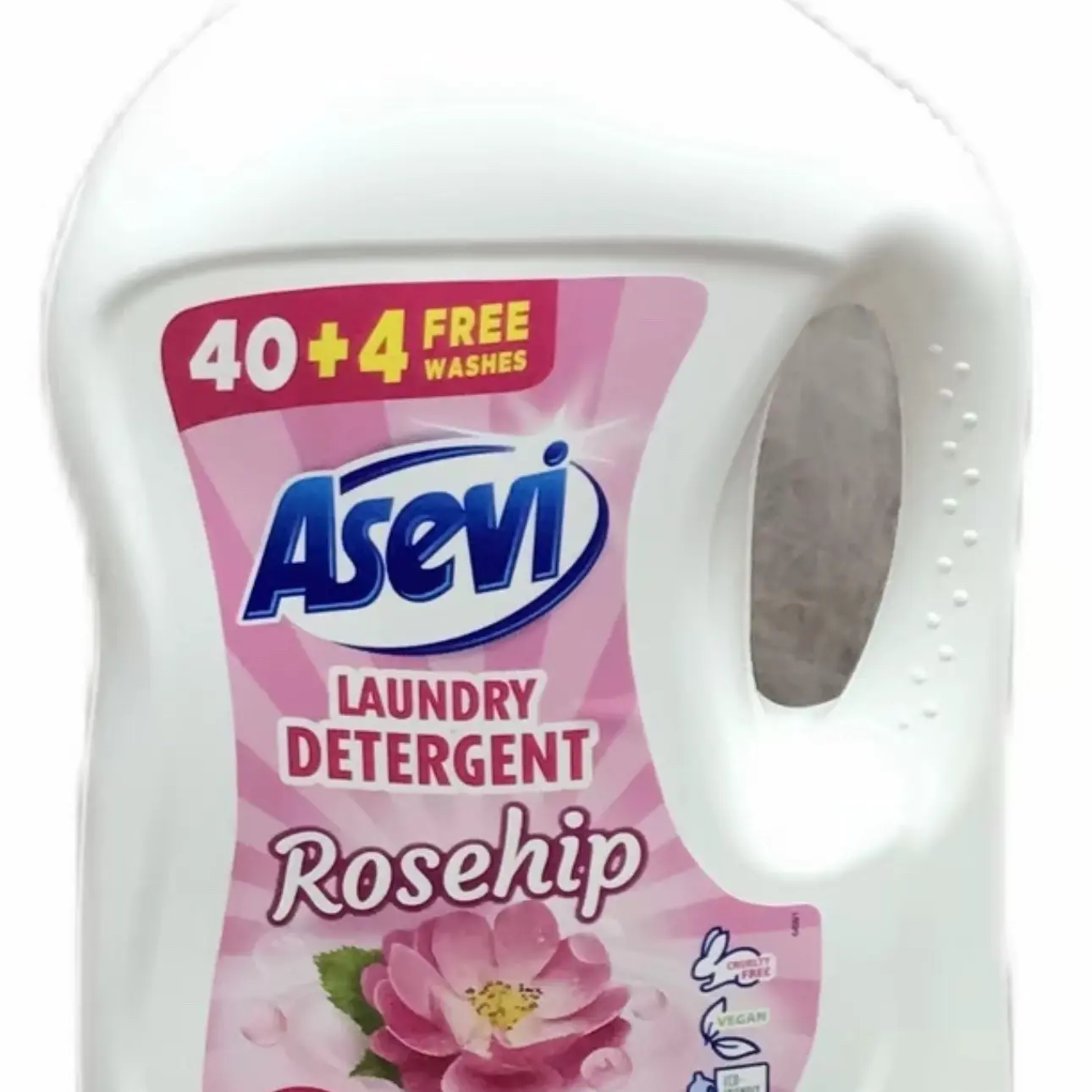 Asevi Laundry Detergent, Washing Liquid Detergent, 2376ML, Rosehip, 44 Washes, Household Cleaning
