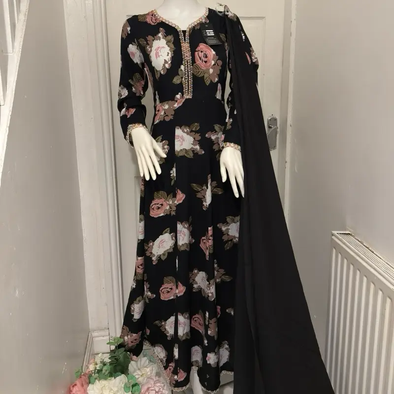 Women’s 3 Peice Maxi Dress - Floral Pattern