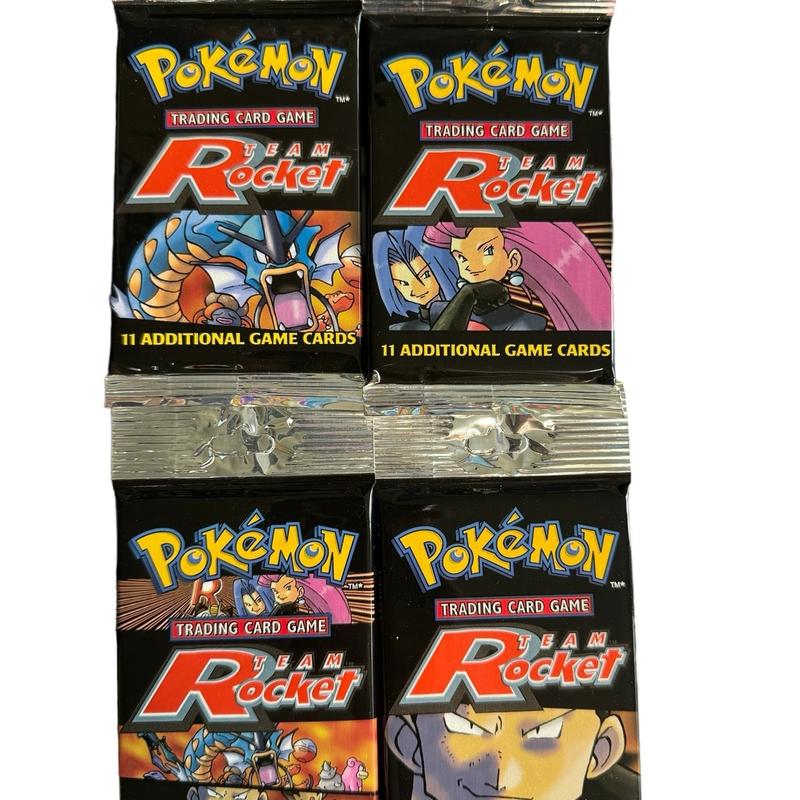 Pokémon Team Rocket Unlimited Booster Pack (WOTC) - Long Crimp/Hang Tab Trading Cards 4
