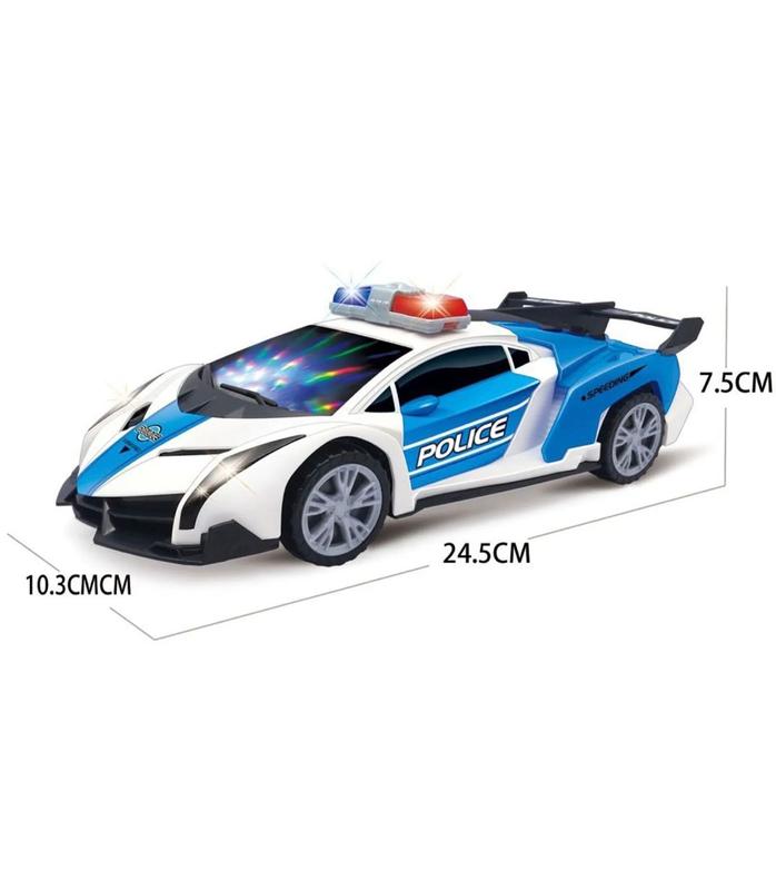 Toys for Kids Police Car Music LED Light Boys Cool Toy UK Bump And Go 2
