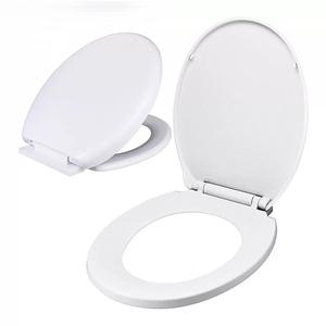 Heavy Duty Soft Close WC Toilet Seat Anti Slam White Oval Shape Bathroom Seat - Ideal for Bathrooms with High Traffic