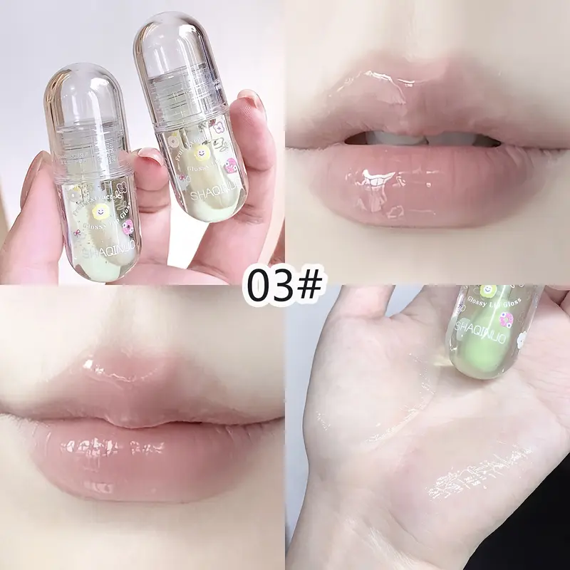 New Style 1pc Hydrating Fruit-Infused Lip Oil - Jelly Lip Gloss with Shimmer Finish, Lightens Fine Lines, for All Skin Types Valentine's Day Gift, Birthday Gift 8