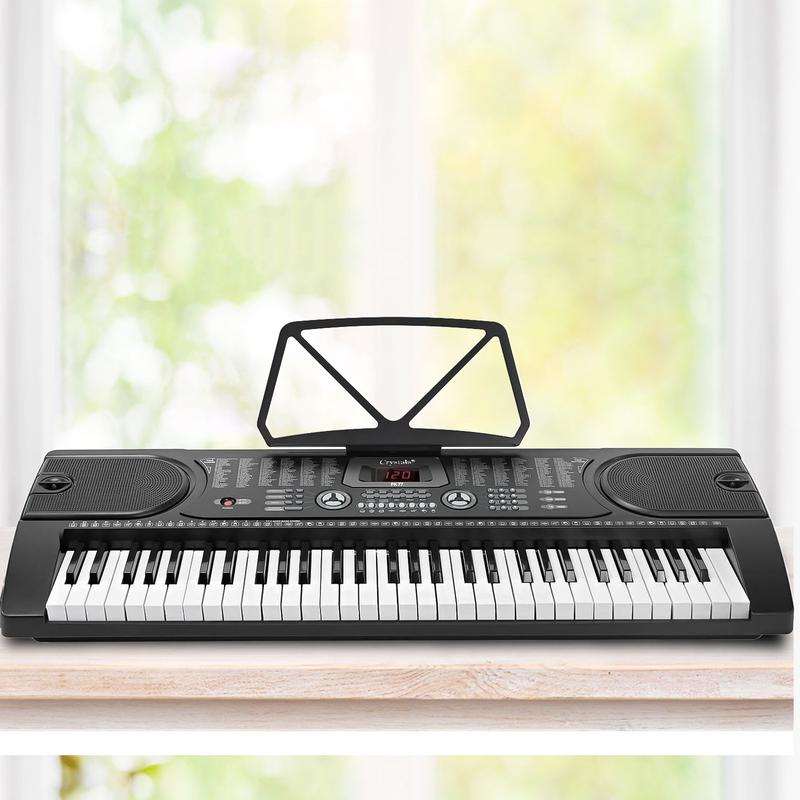 Crystals 61 Keys Electronic Teaching Keyboard Digital Music Piano Instrument with Microphone 1
