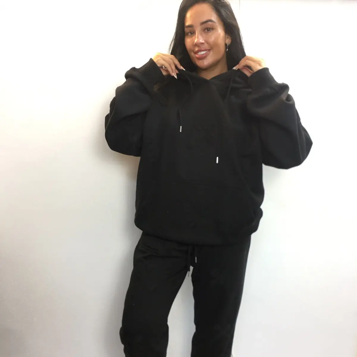 Cross Hooded Tracksuit Oversized