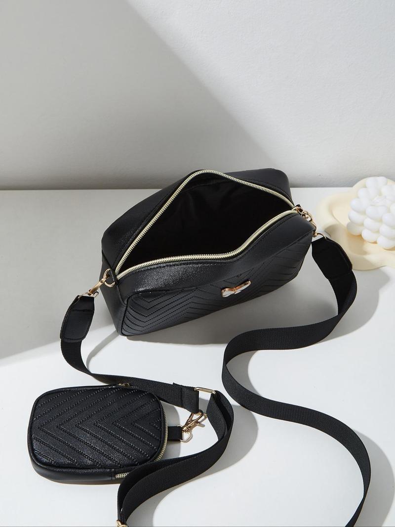 Product Introduction of Women's Butterfly Decorated Crossbody Bag Set, Casual Adjustable Shoulder Bag & Small Wallet Bag for Daily/Fall Festival Used, Versatile High-quality Bag Back To School 14