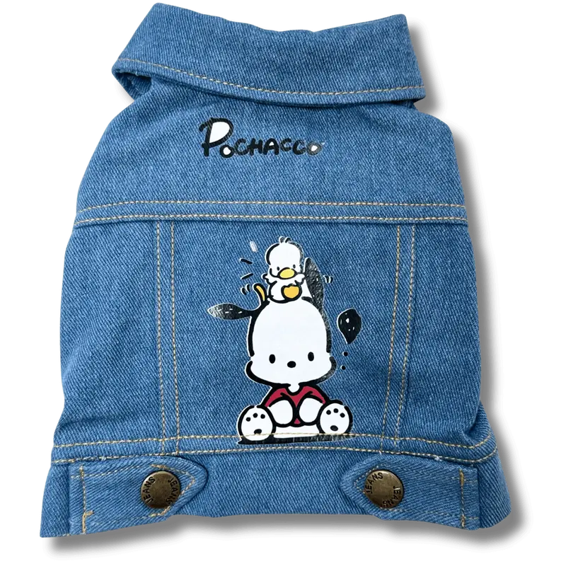 Denim 'Printed' Dog Jacket 4