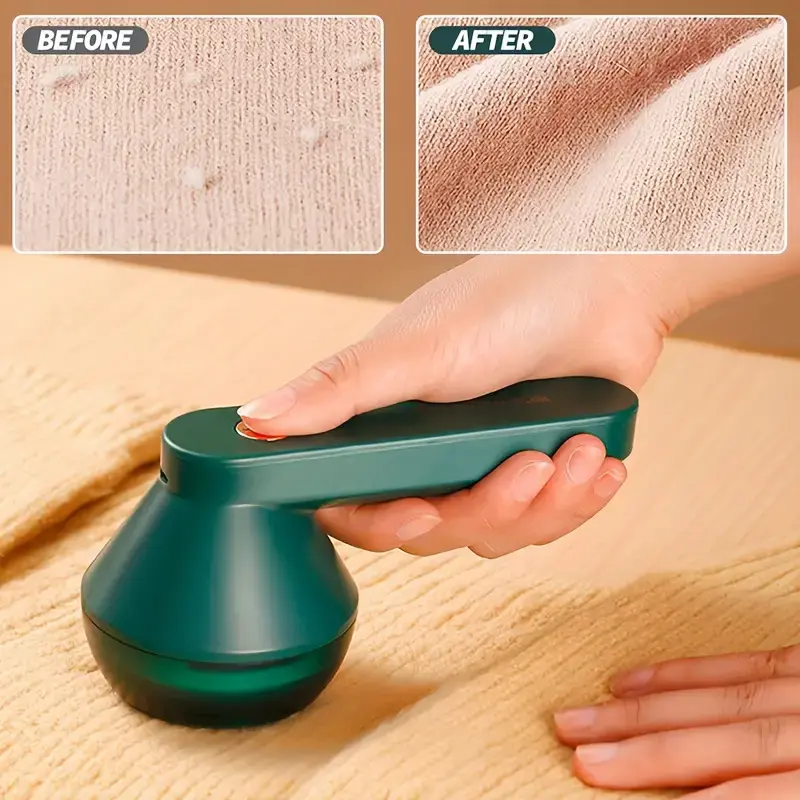 1set, Fabric Shaver, Electric Lint Remover, USB Rechargeable Sweater Shaver, Power Lint Shaver, Fuzz Remover, Pilling Remover, Portable Hairball Trimmer For Clothes, Bedding, Furniture, Carpet, Sofa, Cleaning Supplies, Cleaning Gadgets 4