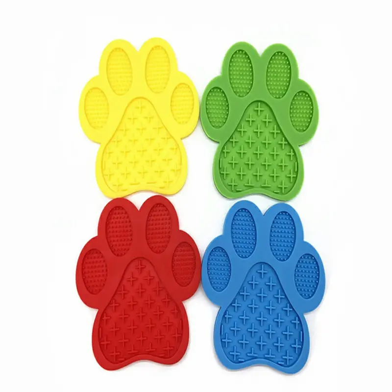 Non-Slip Silicone Dog Lick Pad Pet Food Feeder Bowl Puppy Cat Lick Mat Healthy 5