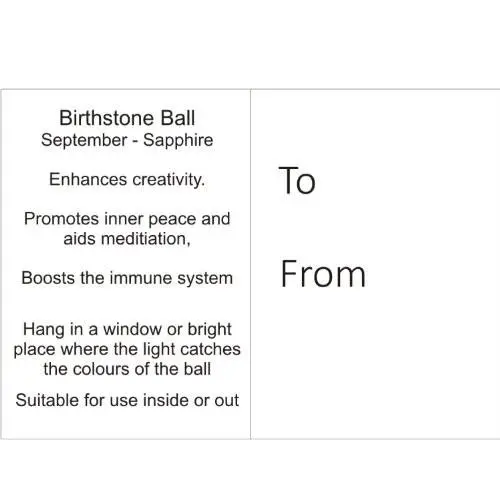 Birthstone Ball - September - Sapphire 3