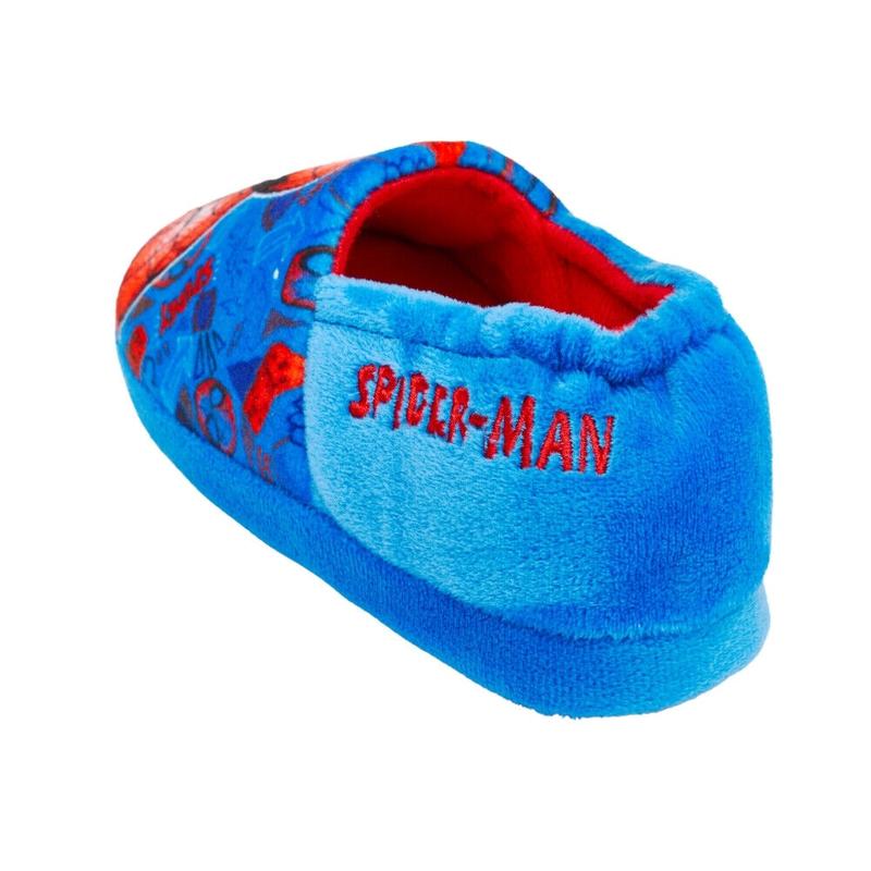 Spiderman Boys Red and Blue Elasticated Slip On Slippers 3