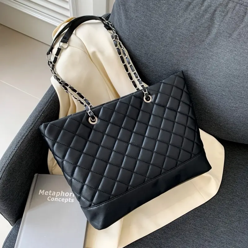 Large Capacity Commuter Bag for Women - Summer 2024 All-Match Fashion Chain Shoulder Bag & Handheld Shopping Tote