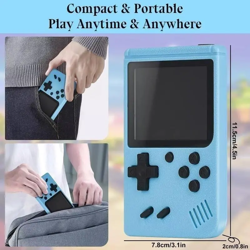 Mini Handheld Rechargeable Video Game Console Built-in 500In1 Classic Game Player Protection 4