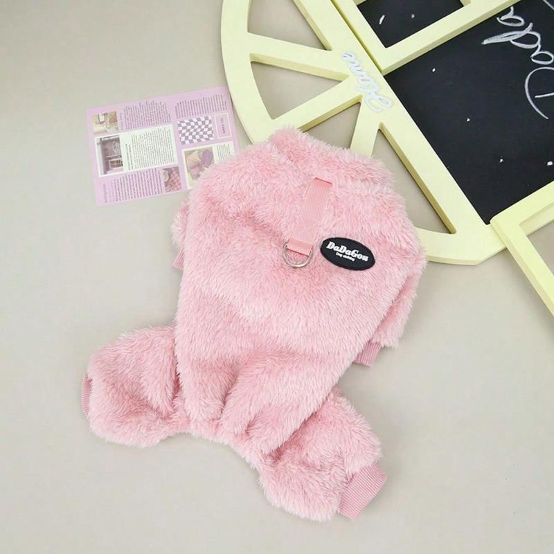 Fleece Dog Pajamas Winter Clothes Warm Pet Puppy Jumpsuit Coat For Small Dogs 4