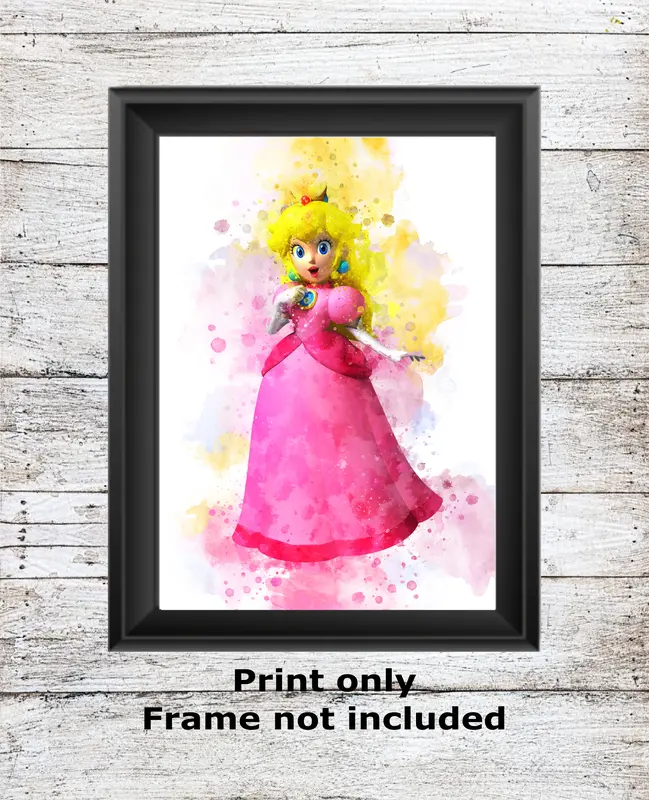 Super Mario unframed watercolour wall art childrens bedroom A5 A4 A3 High Quality Prints 8