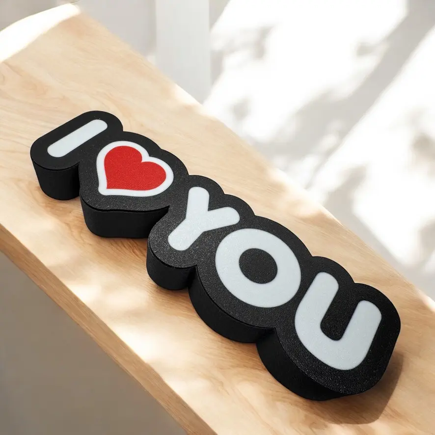 I Love You - LED Back Lit Sign - Valentine - Someone Special - USB Powered