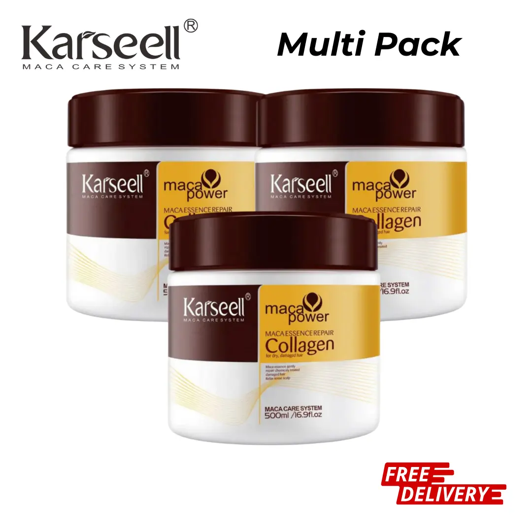 Karseell Maca Power Hair Collagen Treatment Natural Argan Oil Hair Mask - Multi Pack - Conditioner, Moisturizer Hydrating Moisturizing Haircare Hydrate Moisture