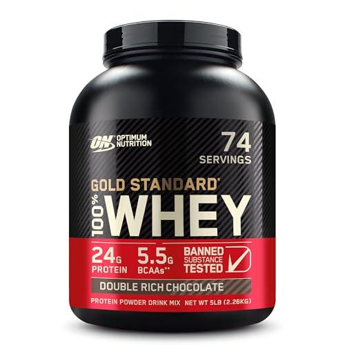 Optimum Nutrition Gold Standard 100% Whey Protein, Muscle Building Powder With Naturally Occurring Glutamine and BCAA Amino Acids, Chocolate Peanut Butter Flavour, 71 Servings, 2.27 kg 4