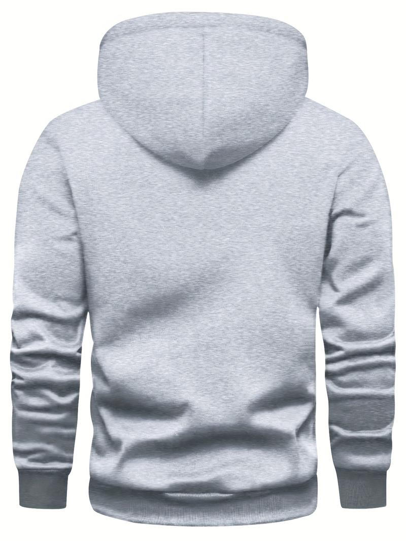 Product Introduction of 3pcs Men's Hoodies - Solid Color, Drawstring & Kangaroo Pocket |   Casual Sportswear for Spring/Fall 4