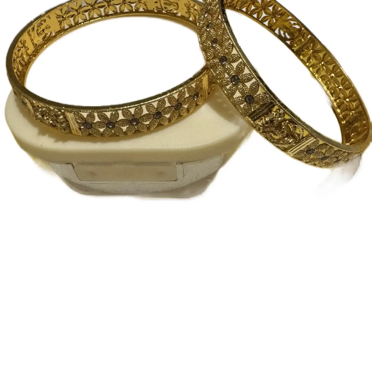 Gold Plated Bangles for Women - Size 2.6  - Lightweight and Elegant