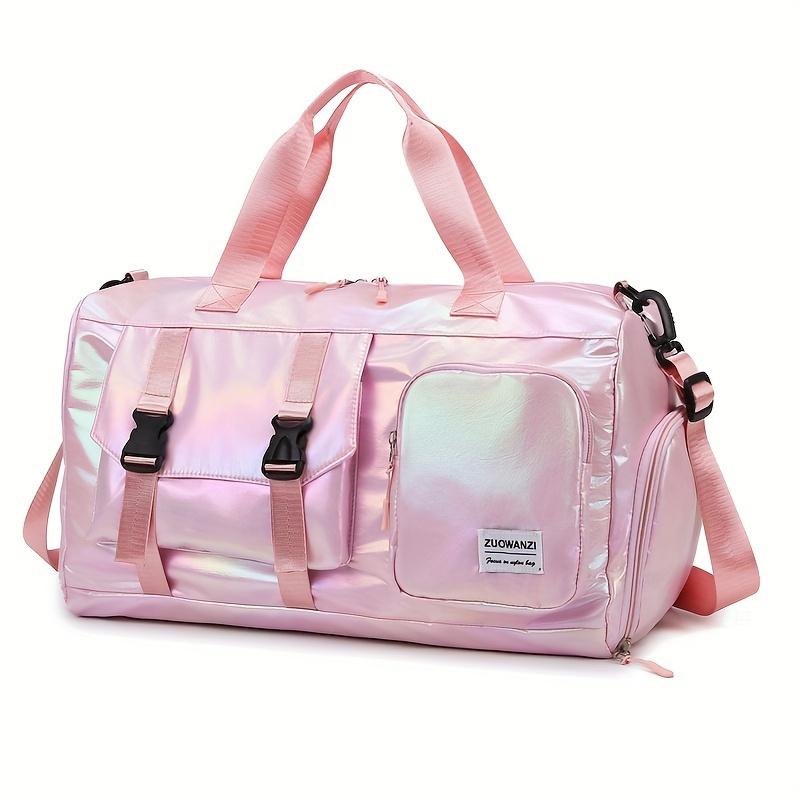 Wet/Dry Separation Oxford Fabric Travel Duffle Bag - Sparkling with Sky Blue, Lavender, Mixed, Cream, Neon Green, Black Options for Gym & Travel 7
