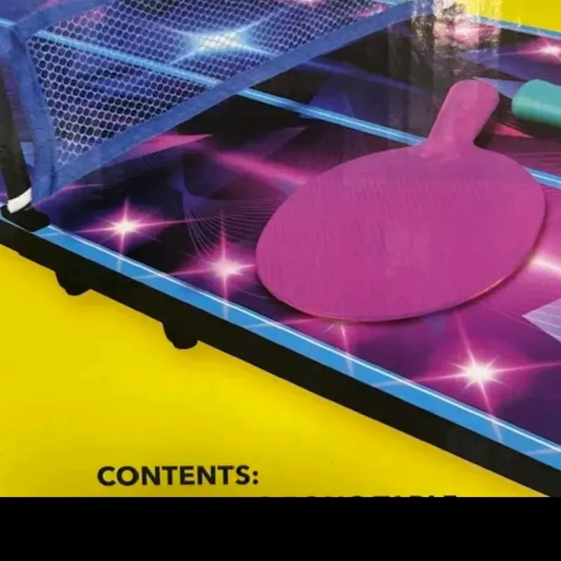 Tabletop Ping Pong Light Up Action, Play Surface includes 20 LED Lights, For Ages 5+ 2