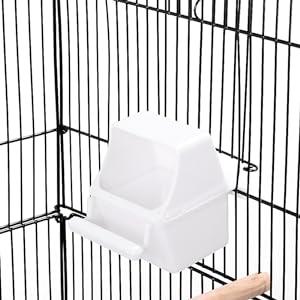 Product Introduction of Metal Bird Cage Parrot Cage for Budgie/Lovebird/Cockatiel/Canary with Open Play Top 104cm Black 9