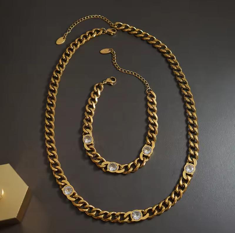 Madeira Chunky Cuban Necklace / 18K Gold Plated fine jewelry fashion 1