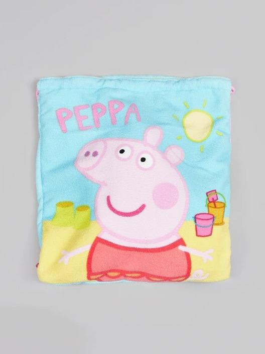 Girls Peppa Pig Summer Beach Fold Out Towel Backpack 3
