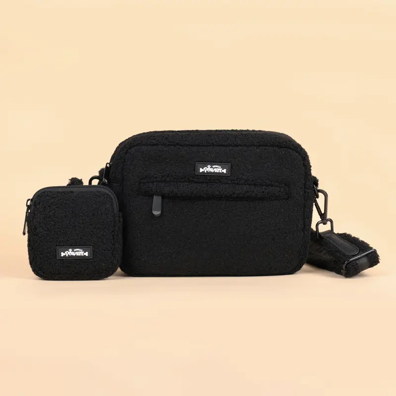 Dog Walking Bag inc Treat Pouch & Teddy Strap - Black Teddy 3