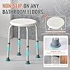 Product Introduction of Non-slip Adjustable Round Bath and Shower Stool Seat Chair Lightweight Aluminium Shower Chair for Inside Shower, Adjustable Height Shower Stool, Non-Slip Bench Bathtub Seat Stool for Elderly Disabled Adults Handicap, 4