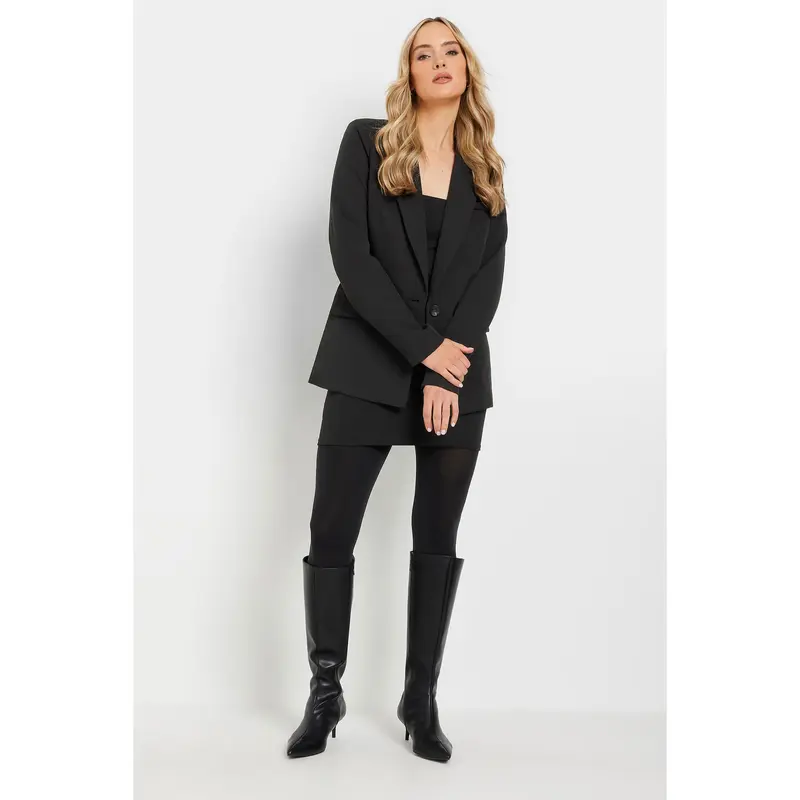 LTS Tall Black Single Breasted Blazer 1