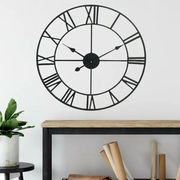 40CM LARGE ROMAN METAL CLOCK 0