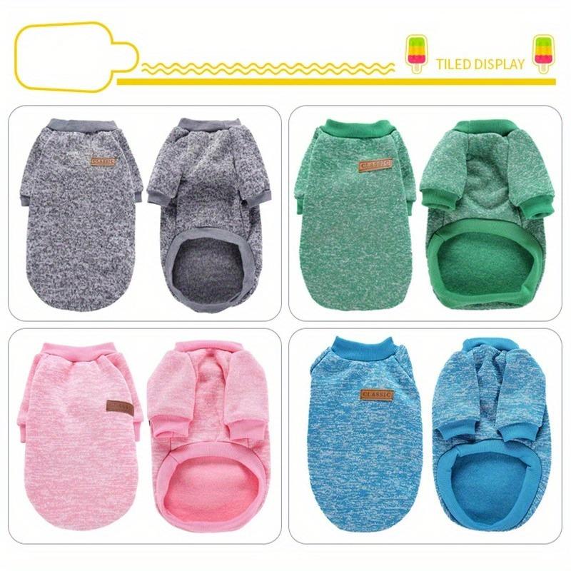 Cozy Fleece-Lined Pet Hoodie for Small Dogs & Cats - Warm Winter Apparel in 8 Colors, Polyester Blend, Headset Design, Perfect for French Bulldogs & Chihuahuas - XS/S/M/L/XL 1