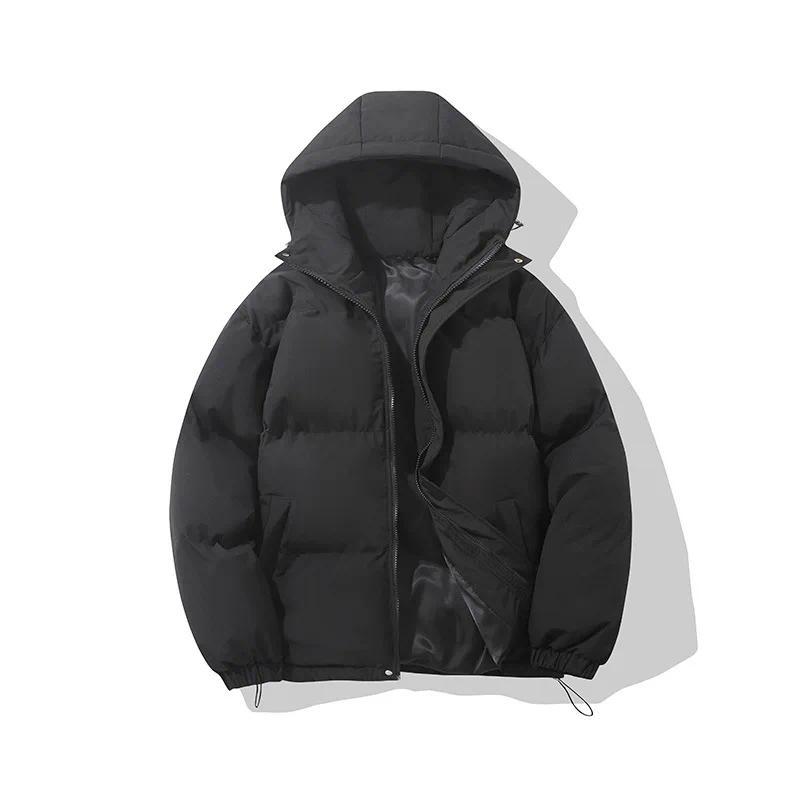 Product Introduction of 【2025】Autumn And Winter Warm Fashion Harajuku Puffer Jacket Women High Neck Hooded Zipper Design Cotton-Padded Coat Womenswear Tops 8