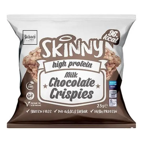 Milk Chocolate Low Sugar Low Calorie Skinny Crispies - 23g 0