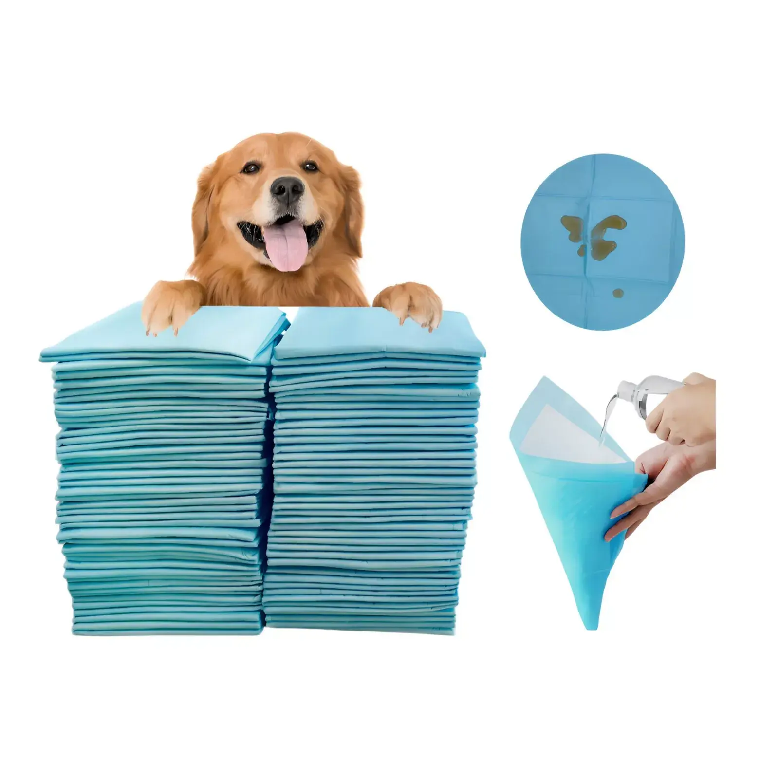 100 X Puppy Training Trainer Train Pads Toilet Pee Wee Poo Dog Pet Cat Mats