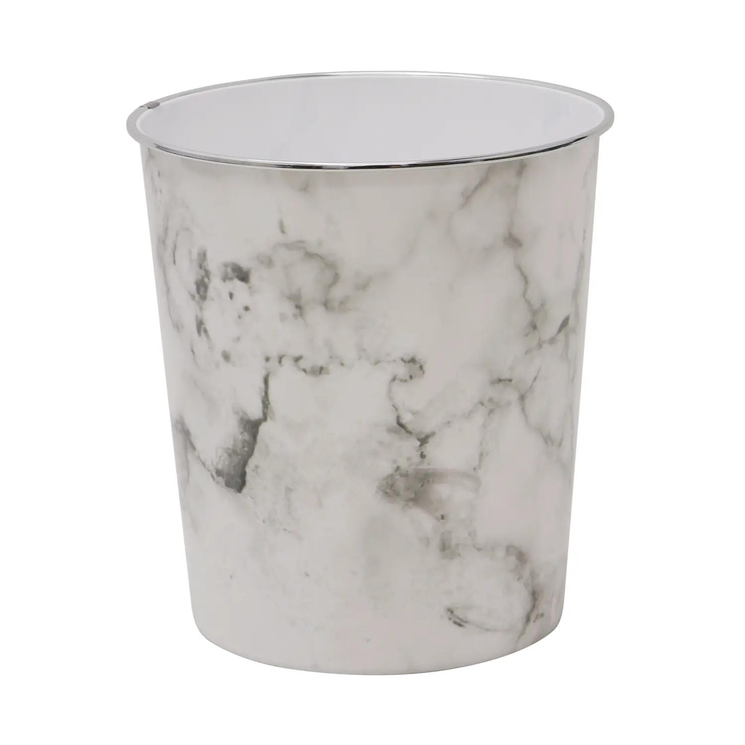 JVL Marble Plastic Waste Paper Bin - 9L Capacity, Durable Material, Sleek Design for Offices and Homes