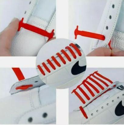 Comfortable Elastic Silicone Shoelaces for Kids and Adults - No Tie Lazy Trainers - Footwear 4