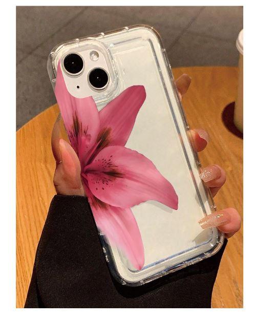 Realistic Lily Print Clear Case for Samsung - Protective Cover 4