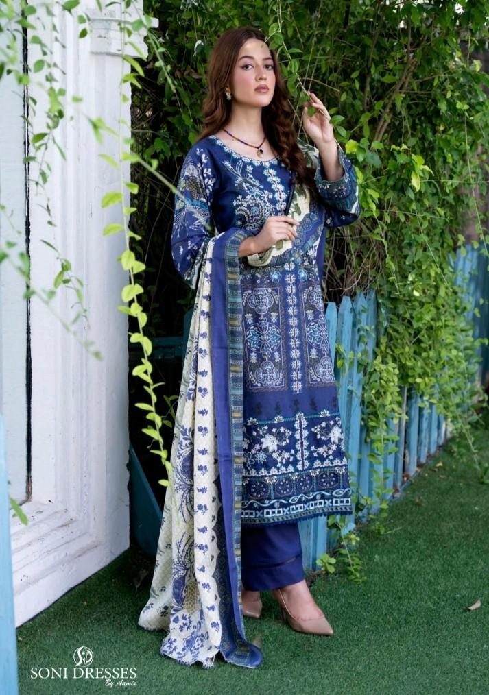Product Introduction of Soni Dresses Winter Suit - Stunning 3 Piece Dhanak Suit with Pashmina Shawl for Women - Traditional, Menswear Outfit Womenswear Asian Clothing Comfortable Everyday Fashion Style 8