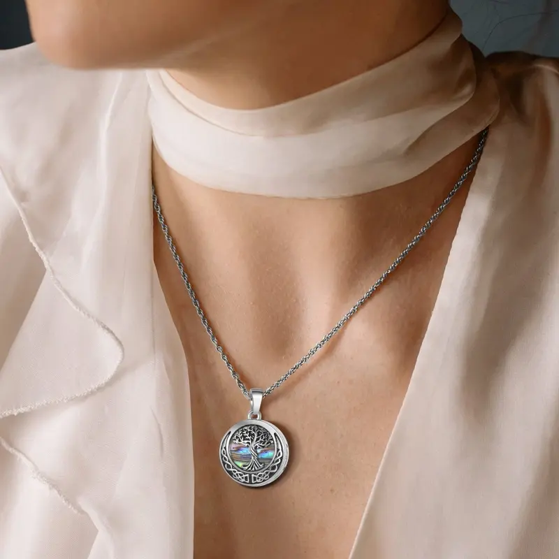 Family Tree Ashes Necklace, Personalised Memorial Pendant, Cremation Necklace 2