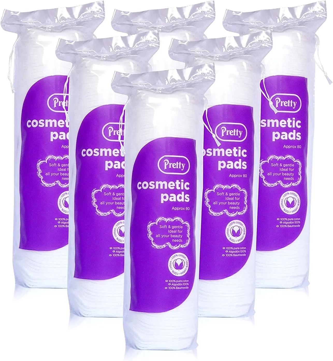480 Cosmetic Smooth 100% PURE COTTON Wool Pads Discs Face Nails Make up Manicure Makeup Cleansing