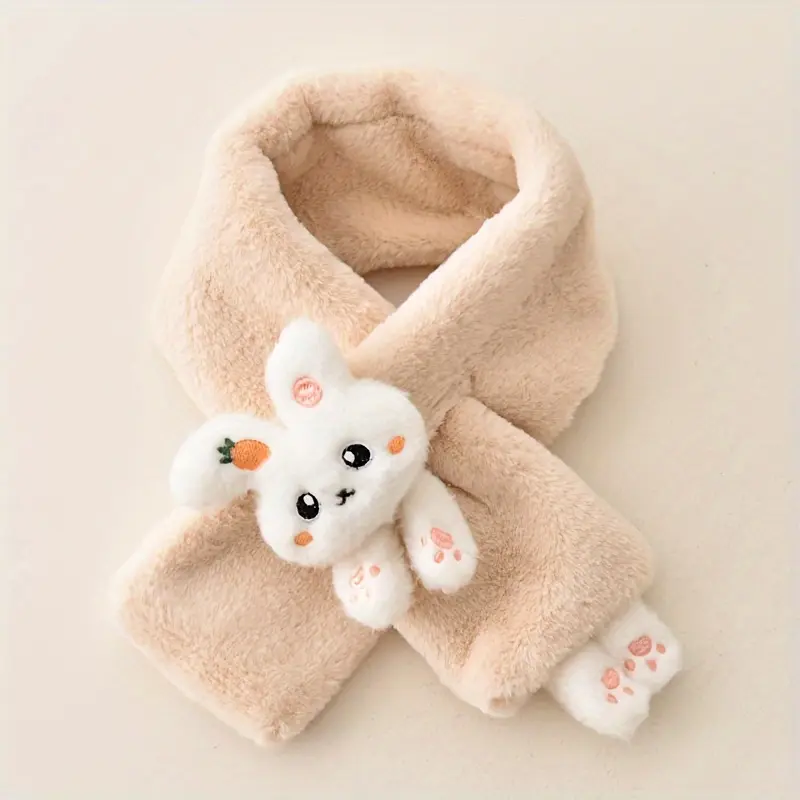 bunny scarf kids - Cartoon Bunny Kids Scarf - Thickened Acrylic Knit, Breathable, Cute - Autumn/Winter - Girls 2-10 Years - Fashionable & Warm - Cuddle Up in Bunny Love 8