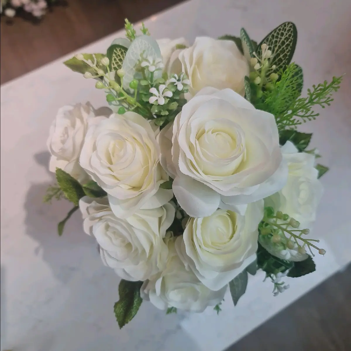 beatiful Artificial Decoration flower 10 rose  Bunch for r white cream purple double tone pink  beautiful Artificial flowers