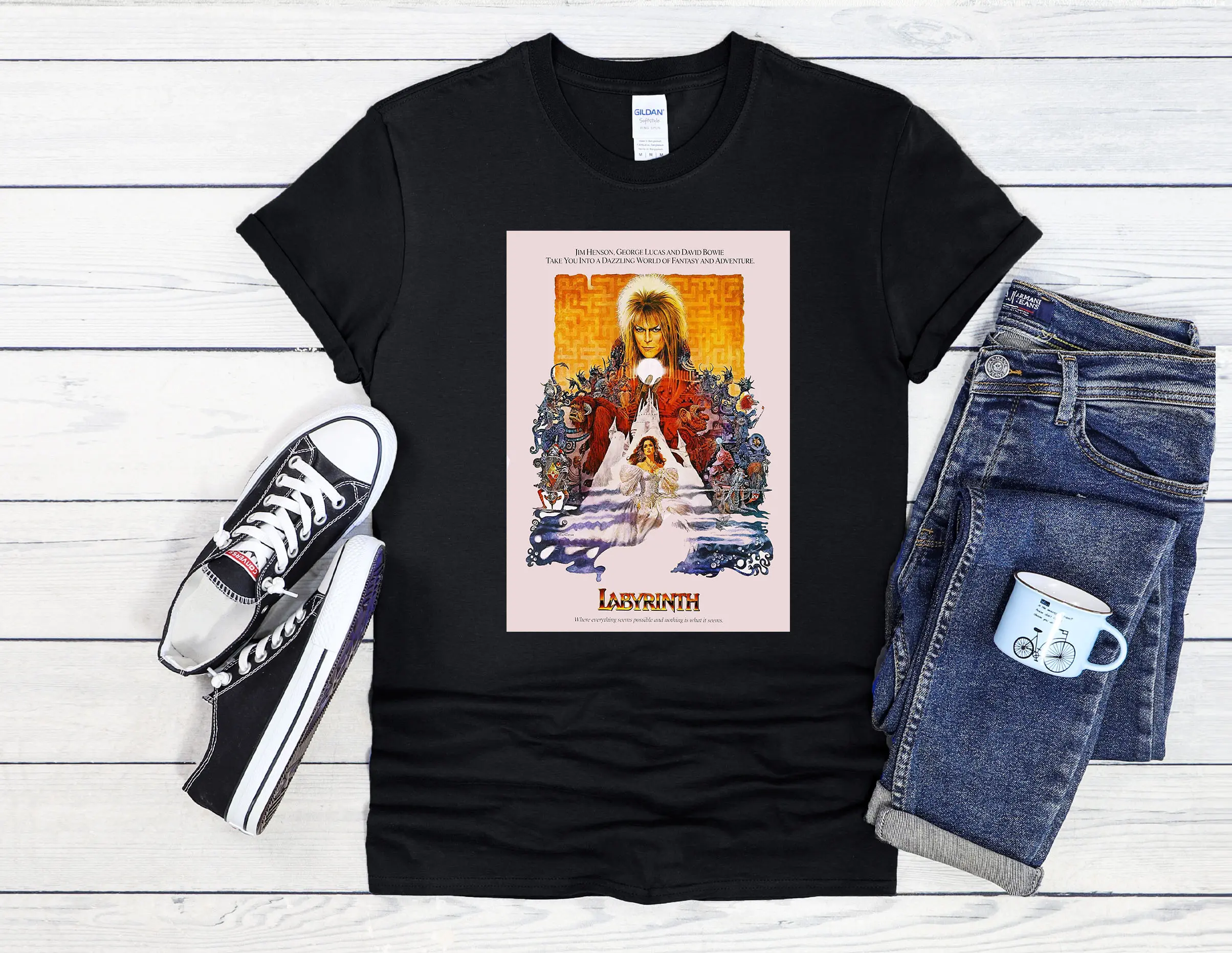 Labyrinth Dawid Bowie Concert Cool Men Women Unisex Top T Shirt