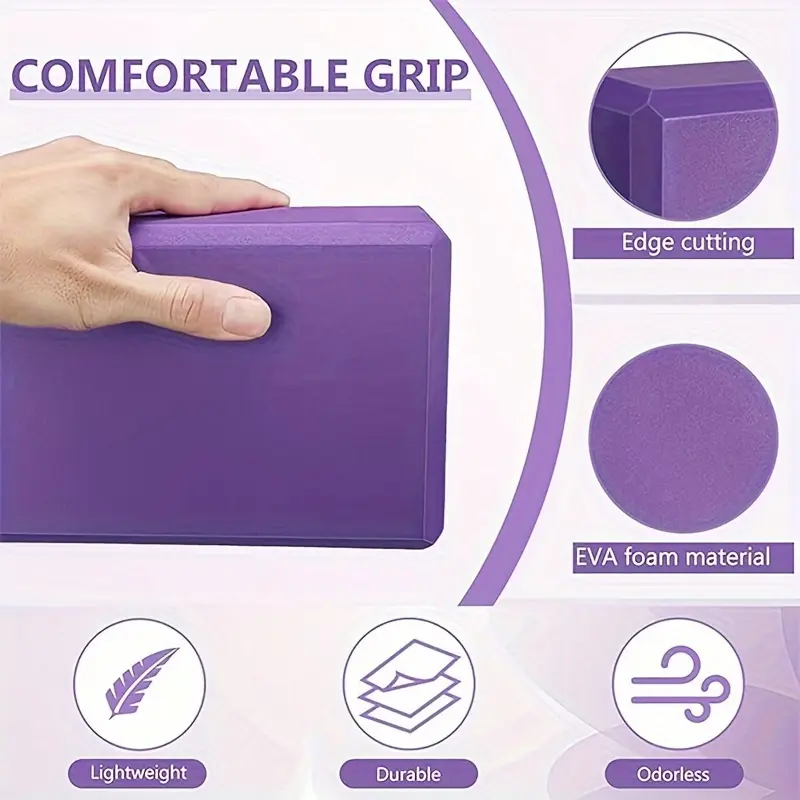 Product Introduction of ORACEGRA        1pcs High-Density EVA Yoga Bricks to Boost Flexibility in Pilates and Stretching - Perfect for Home Gym and Training 2