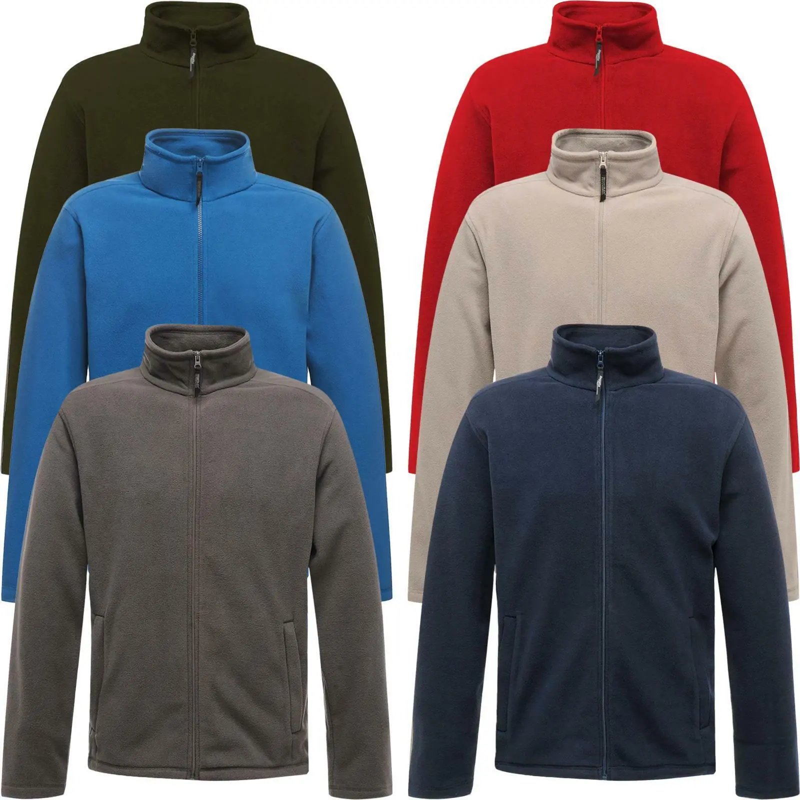 Regatta Mens Fleece Jacket Full Zip Outdoor Thick Micro Fleece Anti Pill Jacket Stretch Warm Big Sizes 3XL 4XL 5XL Menswear Coats