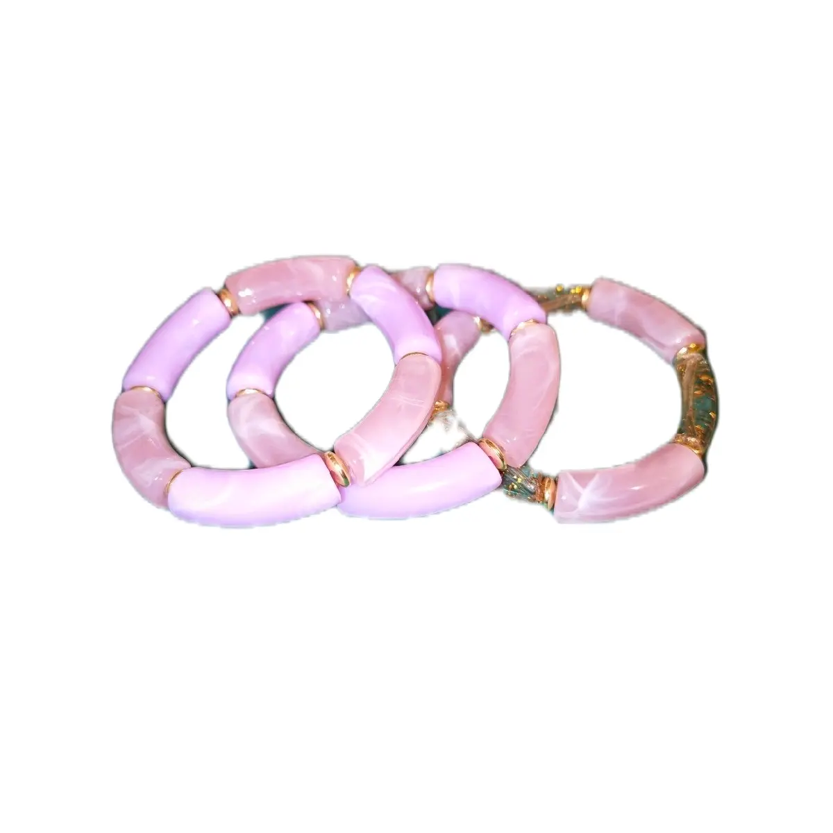 Acrylics Handmade Stretchy Bracelets for Women - Fashion Accessories
