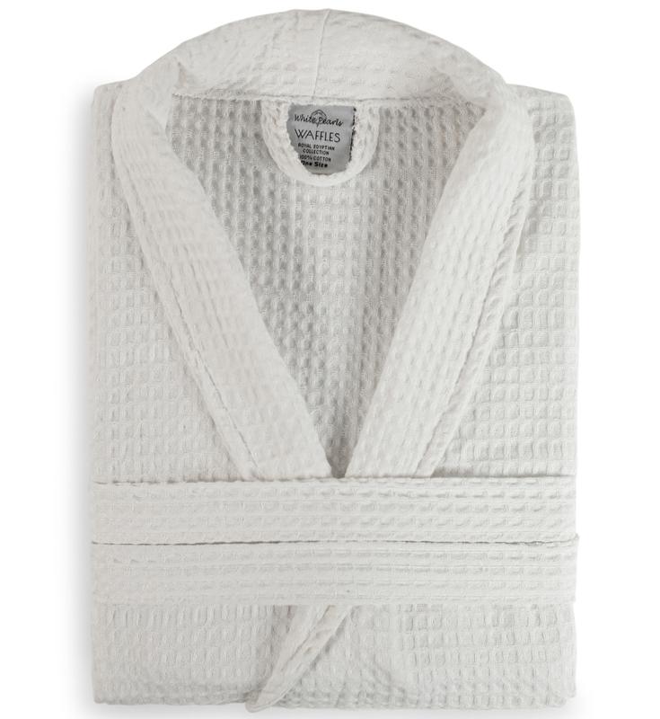 100% Cotton Fabric Lightweight Waffle Dressing Gown - Unisex - Classy Stylish Long Sleeve Bathrobe Comfortable Loungewear Nightwear - Womenswear Menswear  Underwear nightwear Piece Longsleeves Fit Adjustable 7